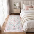 thumbnail image 3 of Lahome Washable 3'x5' Floral Bow Area Rug, Pink Rugs for Nursery Living Room, Soft Ultra-Thin Non-Slip Carpet for Girls Bedroom Entryway Playroom, Pink, 3 of 9