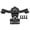 Black, variant on YAHHU Premium Aluminum Alloy Steering Assembly Bell Crank Replacement Part for 1/10 RC Car Black 3.6x2.7x0.9 inches / 92x68x22 mm High Durability Hardware Upgrade Kit