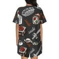 thumbnail image 3 of Bingfone Japanese Sushi Hashi Print Pajamas Sets for Women Soft Short-Sleeved Pjs with Lounge Shorts Two Piece Sleepwear, 3 of 8