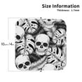 thumbnail image 3 of Kll Square Drink Coasters Set Of 4,Pu Leather Absorbent Coasters Set Decorative Coffee Cup Coasters Housewarming Gift For Home Decor-Skull And Palm Leaves, 3 of 9