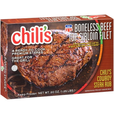 Chili's Boneless Beef Top Sirloin Filet, 4 count, 20 oz