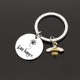 thumbnail image 5 of Llavero para mujer "Bee Happy" (plata), regalo para mamá, tía, hija, sobrina, amigas, 5 of 5