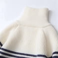 thumbnail image 6 of GYRATEDREAM Toddler Baby Boys Girls Knit Sweaters Cable Ruffle Neck High Collar Fall Winter Soft Warm Sweater Pullover Tops for 14-15Y Blue, 6 of 9