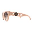 thumbnail image 3 of Thick Chain Arm Squared Thick Plastic Cat Eye Plastic Sunglasses Beige Brown, 3 of 4