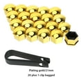 thumbnail image 4 of 20 Pieces Universal Car Wheel Nut Covers Vehicle Tire Removal Tool Lug Caps Replacement Automotive Upgrade Modified Accessories Gold 21mm, 4 of 6