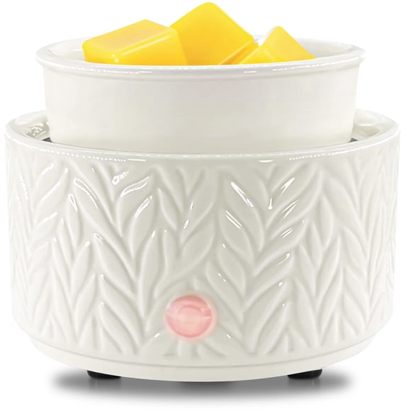 Wax Melt Warmer EQUSUPRO 3 en 1, eléctrico, diseño de hojas de cerámica