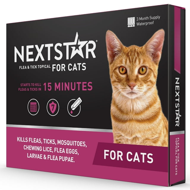 Prevención de pulgas y garrapatas para gatos NEXTSTAR 1,6 kg 3 meses