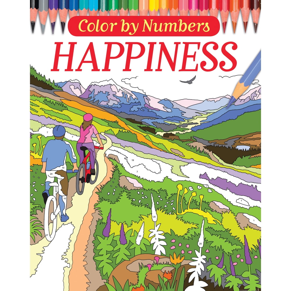 Arcturus Coloring Books: Color by Numbers: Happiness (Series #6) (Paperback) - Walmart.com ...