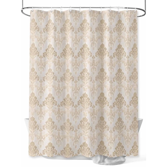 Fsddascl Country Boho Shower Curtain Set - 66" x 72" Washable Bathtub Curtain with 12 Hooks, Vintage Middle Century Abstract Motifs Waterproof Fabric Stall Shower Curtains for Bathroom/Bathtub