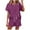 Purple, variant on Two Piece Outfits for Women Summer Casual Lounge Sets Button Down Top and Shorts Set Sweatsuits with Pockets