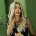 thumbnail image 6 of Qliuoazw Women's Gray Light Brown Gradient Curl Set Wavy Curl Wig Hair Wigs, 6 of 9