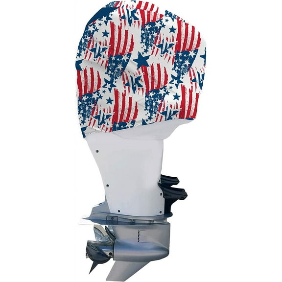 OUTERENVY American Patriot Outboard Motor Cover for Yamaha V6 4.2 F225-300HP [2009-2021] (Side Vents) Made in USA to Stay on While You Run!