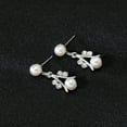 thumbnail image 6 of UDIYO Women Bride Faux Pearl Rhinestone Necklace Stud Earrings Bracelet Jewelry Set, 6 of 6