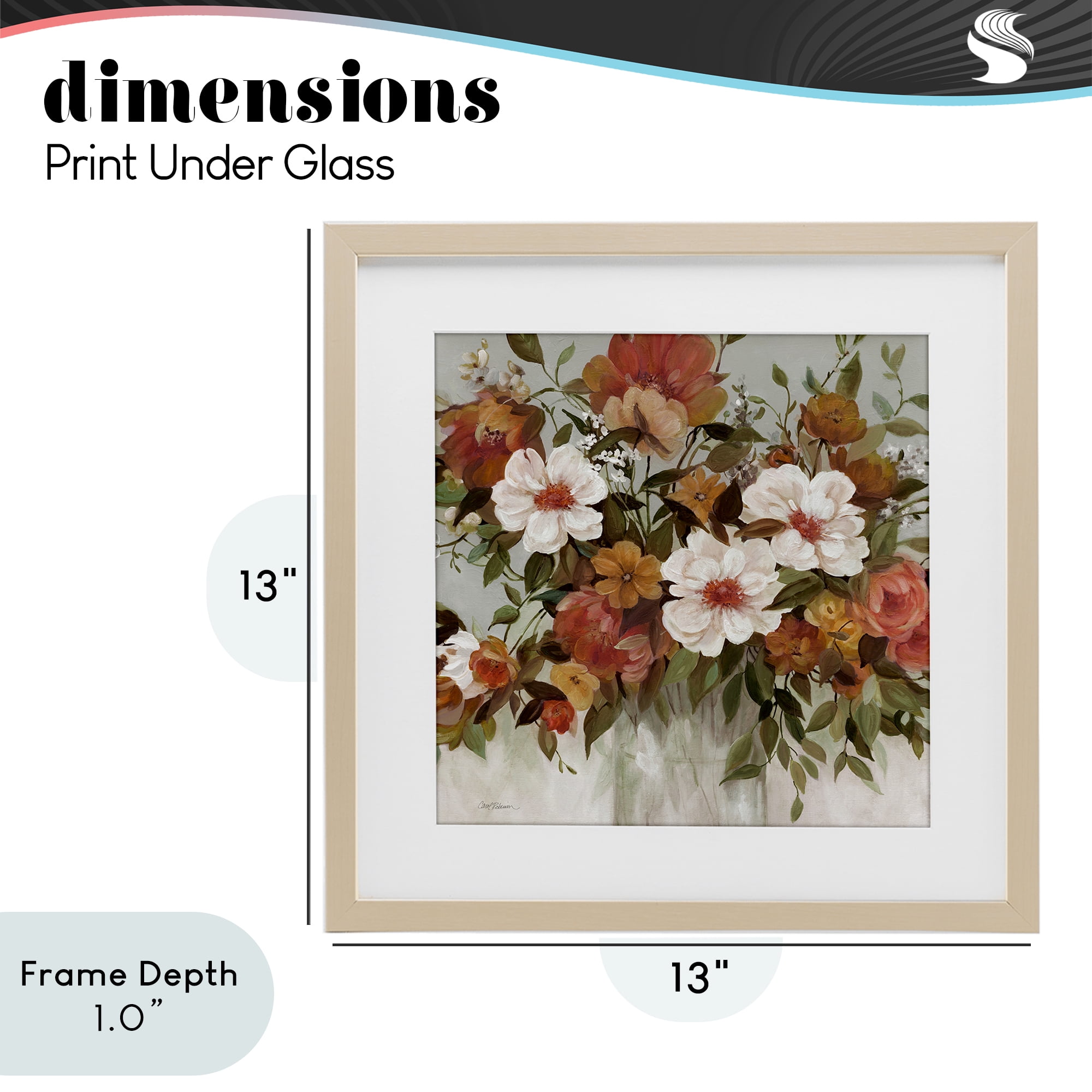 Stupell Industries Muted Vibe Bouquet Birch Framed Print Under Glass, design by Carol Robinson