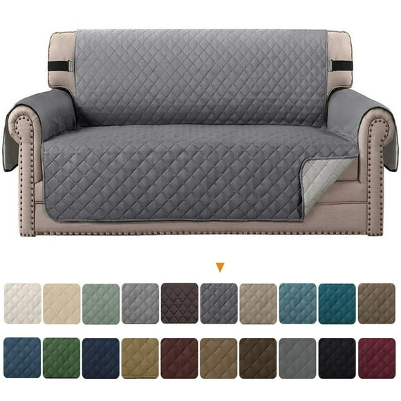 JUNWELL 100% Waterproof Sofa Cover Machine Washable Couch Cover Non Slip Furniture Protector Slipcover for Dogs Children Pets Oversized Sofa Brown