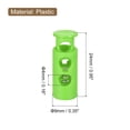 thumbnail image 2 of Unique Bargains 30Pack 4mm Cord Lock Plastic Double Hole Spring Toggle Stoppers, Green, 2 of 5