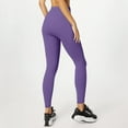 thumbnail image 2 of Women's Solid Color Leggings High Waisted Workout Athletic Activewear Pants Tummy Control Stretchy Sports Buttery Workout Leggings, 2 of 8