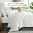 thumbnail image 3 of Noble Linens Gray Pleated Dust Ruffle Bed Skirt, Queen, 3 of 10