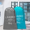 thumbnail image 2 of Sylfairy Paquete de 2 bolsas de lavandería de viaje extra grandes, organizador de ropa sucia con cordón, bolsas de lavandería de viaje resistentes, fácil de colocar en un cesto para la colada, artícul, 2 of 5