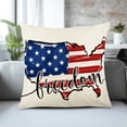 thumbnail image 2 of XMMSWDLA Patriotic Decor-Throw Pillow Covers 18x18 in,4th of July Pillow Case for Independence Day,Memorial Day,Veteran's Day,USA,American Summer Outdoor Red White Blue Decorations, 2 of 6