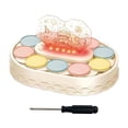 thumbnail image 4 of Soporte de exhibición de mesa giratorio, máquina de Sushi rotativa, plato giratorio automático para , soporte de exhibición para magdalenas con destornillador perfecl Máquina de sushi giratoria, 4 of 8
