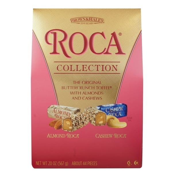 Brown & Haley Roca Almond Roca, Dark Roca & Sea Salt Caramel Collection Box, 20 Oz. Walmart