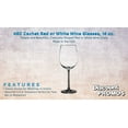 thumbnail image 2 of 10 ARC Cachet White Wine Glasses Set, 16 oz. - Wedding, Favors, Cheap, Sturdy - Black, 2 of 5
