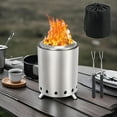 thumbnail image 3 of LEEYNEER Foyer Portatif en Acier Inoxydable pour Table, Foyer de Table pour Usage Intérieur et Extérieur, Foyer Solo Sans Fumée pour Chauffage, BBQ et Fête, Fabricant Compact de S‘mores, Cadeau de Noël Parfait pour, 3 of 6