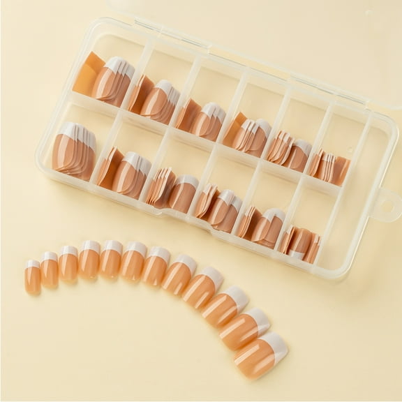 120x French Tip False Nails Press On Nails Full Cover Stick on Nails for Party