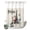 Red, Green, Ivory, variant on No Hook Shower Curtain, Paris Eiffel Tower Shower Curtains for Bathroom with See Through Top Window, Rustic Rose Floral Sculpture Butterfly Waterproof & Washable Bath Curtain 60"x72"