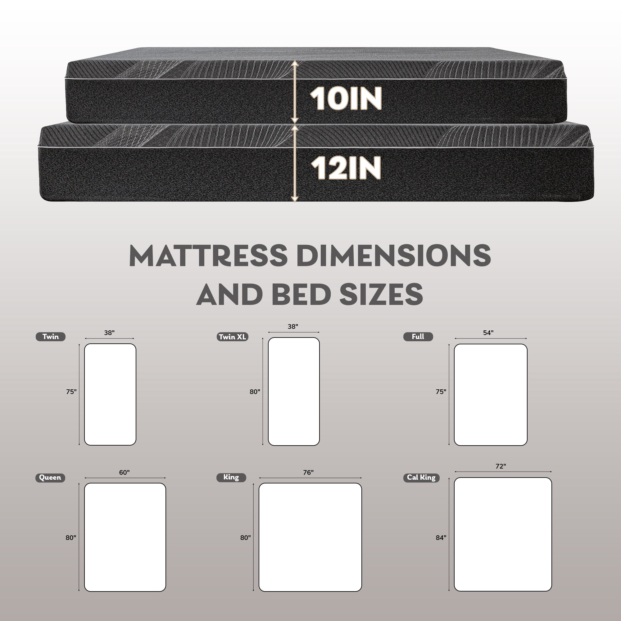 TechForma 12" Twin XL Gel Memory Foam Mattress in a Box, Bed in a Box, Medium Firm Cooling Gel Infused for Pressure Relief & Back Pain, CertiPUR-US Certified