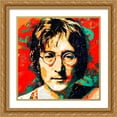 thumbnail image 2 of Stephen Chambers 26x26 Gold Ornate Wood Framed With Double Matting Wall Art Titled - John Lennon 5, 2 of 6