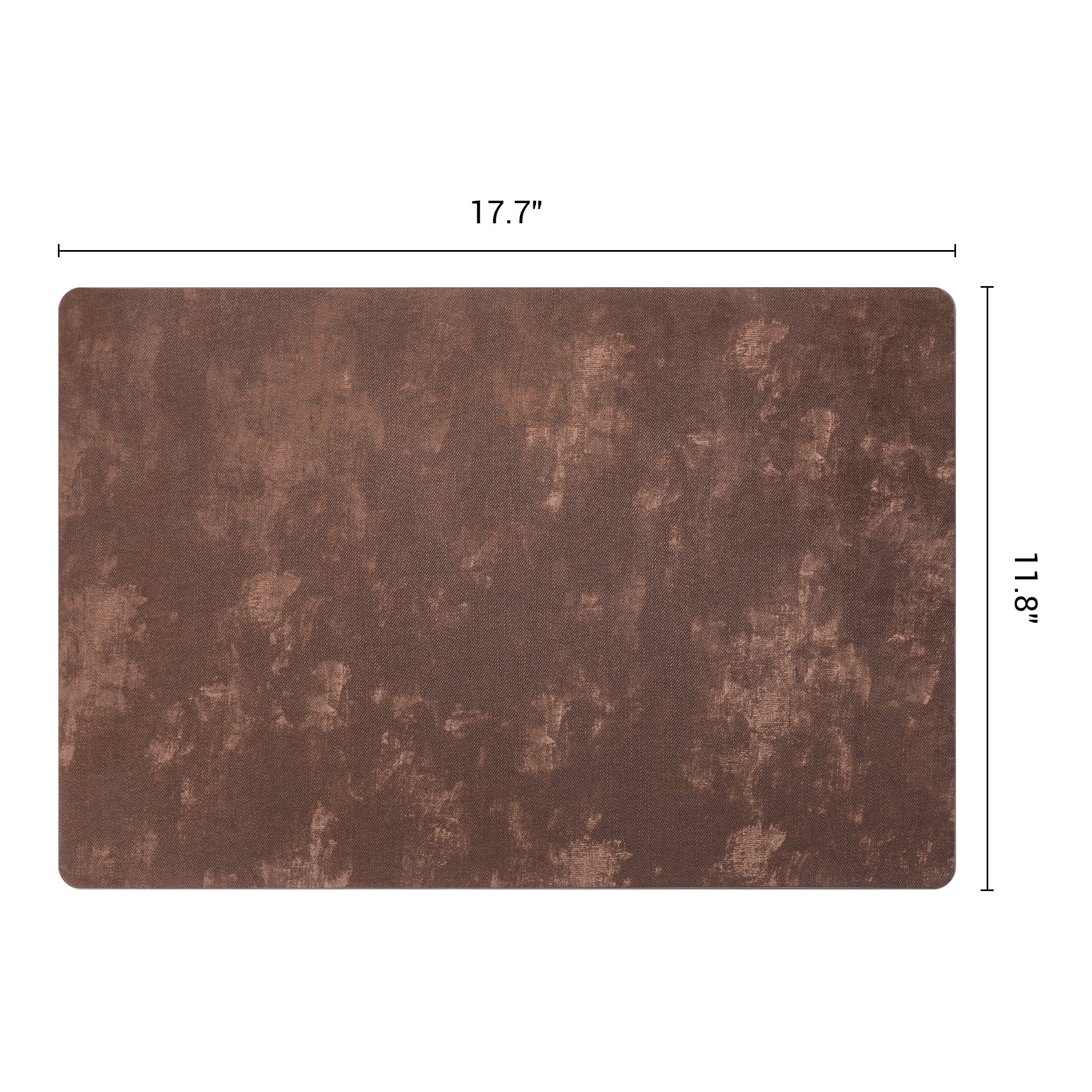 Unique Bargains Waterproof Placemats 4pcs Dark Brown 17.7"x11.8"