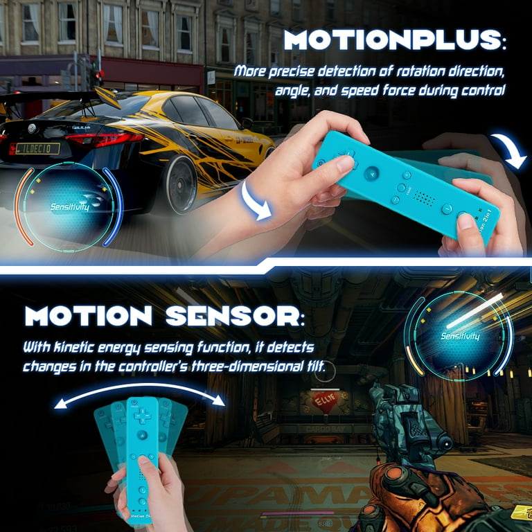 Bonacell Wireless Wii Controller Blue, Compatible for Wii/Wii U - Main Image