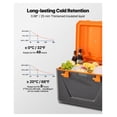 thumbnail image 3 of 63 QT Portable Cooler, Long Ice Retention Hard Cooler with Handles & Cup Holders, Lightweight Insulated Cooler Box for Camping, Picnics, Travel, 3 of 9