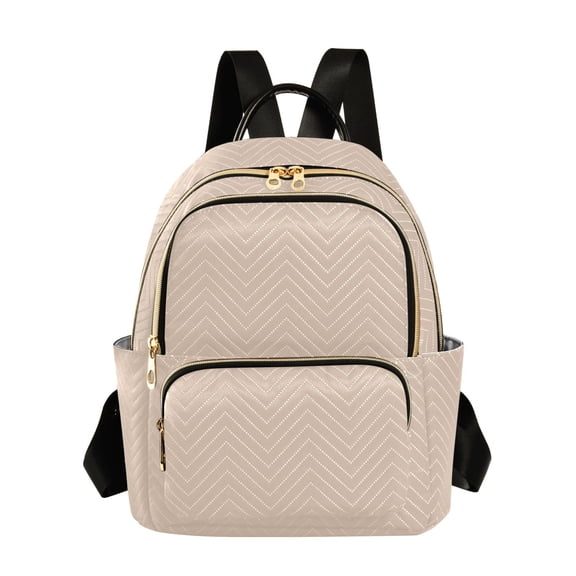 JIALIOU Mini Backpack Purse for Women Quilted Casual Daypack Small Travel Shoulder Bag, Apricot