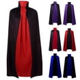thumbnail image 3 of DuoJiaJ Adults Stand Collar Cape, Party Dress Up Cloak Blue Sizes S-L, 3 of 4