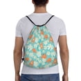 thumbnail image 2 of Drawstring Backpack - Cute Sloth on Floral Tree Splash Proof Small Drawstring Gym Bag for Women Men, Cinch Sports String Bag Backpack for Travel Swimming Beach, 2 of 8