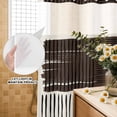 thumbnail image 3 of No Hook Shower Curtain, Black Striped Shower Curtains for Bathroom with See Through Top Window, Farmhouse Stripes Modern Abstract Art Waterproof & Washable Bath Curtain Small Stall 36"x78", 3 of 9