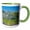 Green/White, variant on 3drose, Italy, Umbria, Montefalco, Vineyards and Olive Groves - Eu16 Rti0144 - Rob Tilley, 11oz Two-tone Blue Mug