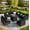 Black, variant on Gaildon 8 Piece Patio Furniture Set with Fire Pit Table, All Weather Outdoor Sectional PE Rattan, Patio Conversation Sets with Cushions and Glass Coffee Table for Garden Lawn Balcony Porch Deck