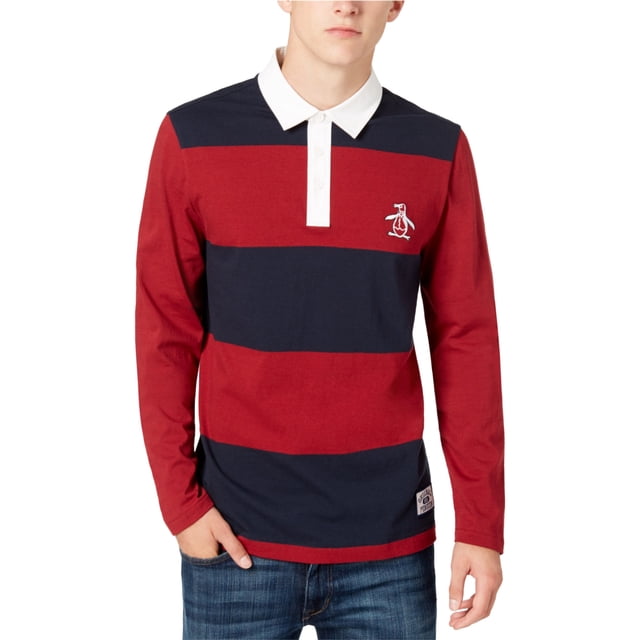 Original Penguin Bowling Pete Rugby Polo para hombre, rojo, pequeño Original Penguin polo, rugbi