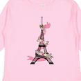 thumbnail image 4 of Inktastic Eiffel Tower in Paris with Flowers and Pink Banner Boys or Girls Long Sleeve Toddler T-Shirt, 4 of 5