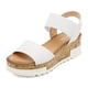 thumbnail image 1 of Sandalias de cuña REED-2 blancas para mujer con tacón de 6 cm, 1 of 6