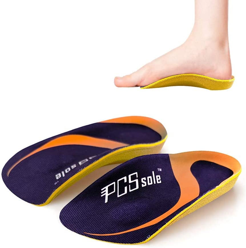 3/4 Orthopedic Shoe Insoles Flat Feet Support Inserts Plantar Fasciitis Soft Pad 