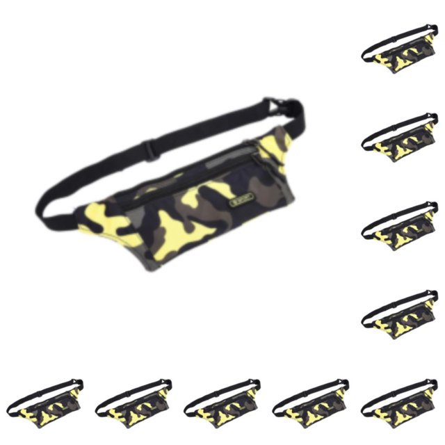 Qarigey Riñonera portátil y de gran capacidad para niños, niñas y niños Riñonera de camuflaje duradera para niños, niñas y niños amarillo camuflaje 10piezas