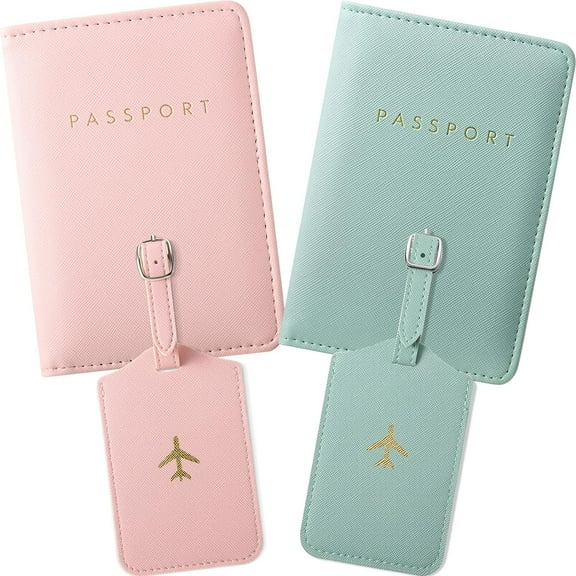 LZLINGMEI 2PCS 4.33 x 5.51 inch Travel Wallet for Women Men Teenage