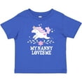 thumbnail image 3 of Inktastic My Nanny Loves Me Girl Unicorn Girls Baby T-Shirt, 3 of 5