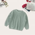 thumbnail image 4 of KAUOD Toddler Knit Sweater Plain Long Sleeve Pullover Sweater Clothes Baby Boys Girls Crew Neck Soft Ribbed Crochet Tops, 4 of 4