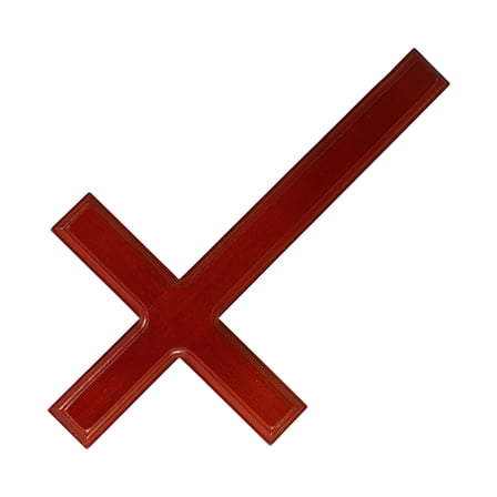 STRANDCHIC Dark Red Wooden Cross Wall Decor with Finish, Easy to and Store, Home Decoration